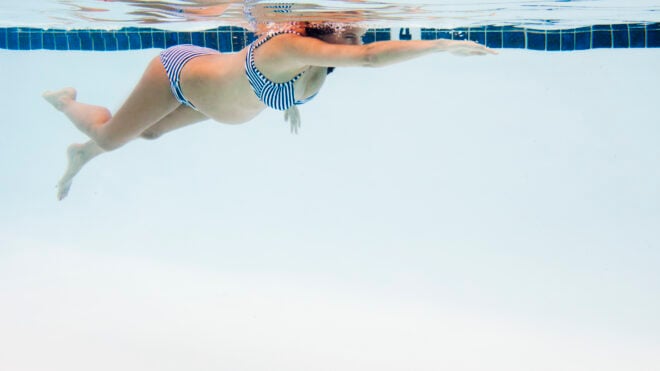 pregnant swimmer